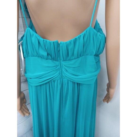Vtg Cindy Usa Green Chiffon Strapless Bridesmaid Prom Formal Maxi Dress Sz 4XL - Picture 8 of 12